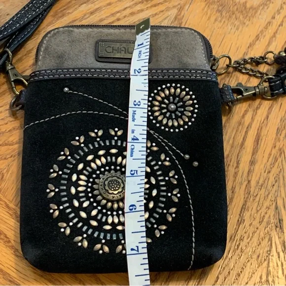 Chala Black and Brown Floral Crossbody Bag - Picture 13 of 14